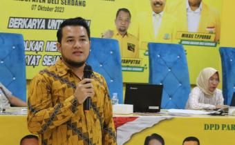 Anggota Bawaslu Deli Serdang Sartua Tjarda AY Situmorang menjadi Narasumber dalam Kegiatan Sosialisasi Partai Golkar